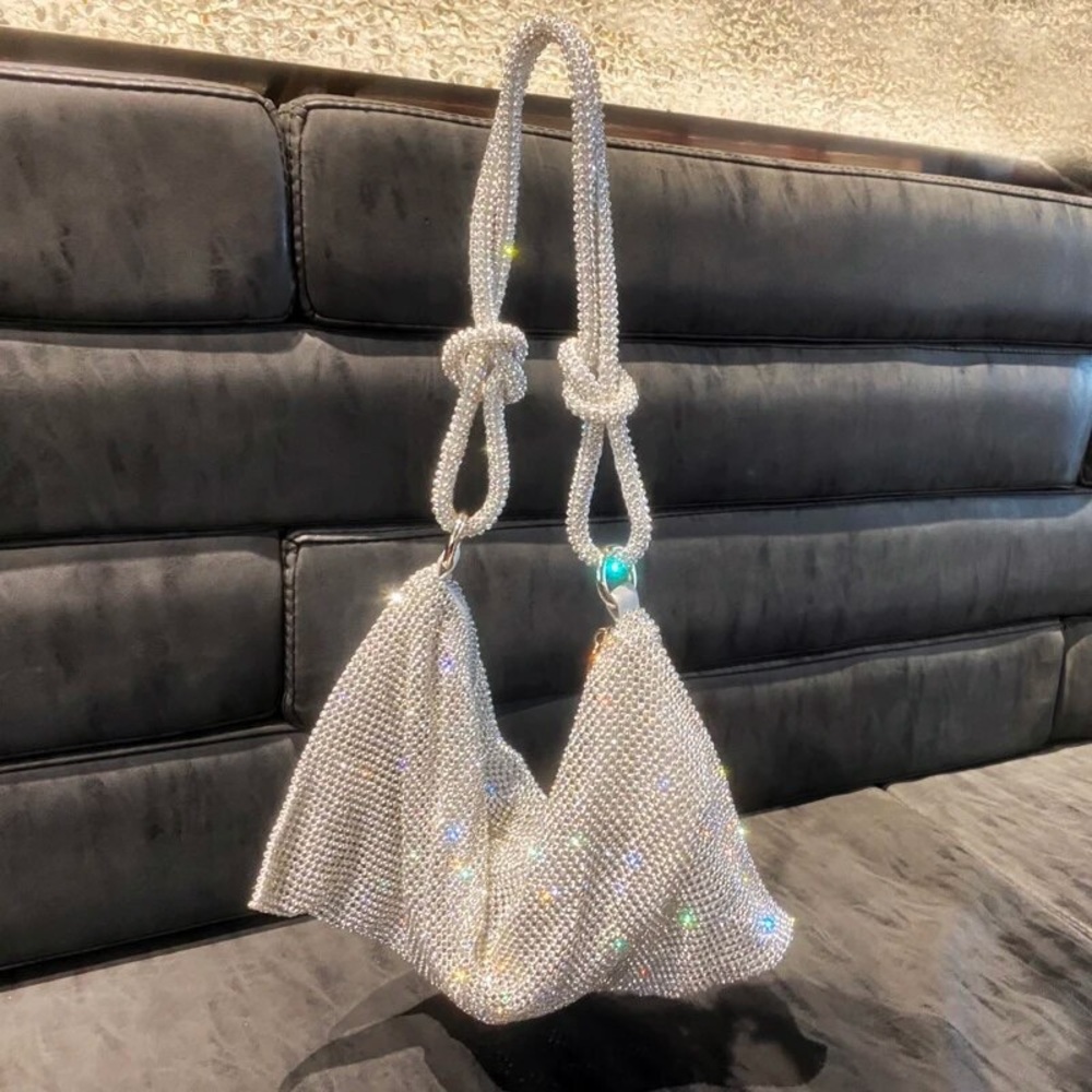 Silver Rhinestone purse